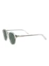 Moscot Miltzen Round-rame Sunglasses In Green