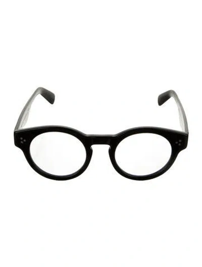 Pre-owned Moscot Round Eyeglasses In Black