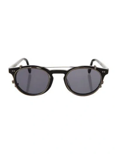 Pre-owned Moscot Round Eyeglasses In Black