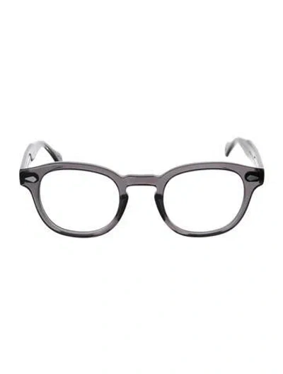 Pre-owned Moscot Round Eyeglasses In Black