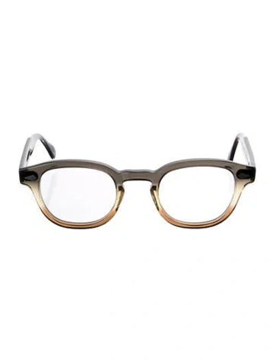 Pre-owned Moscot Round Eyeglasses In Black
