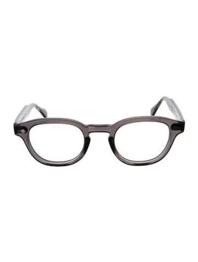 Pre-owned Moscot Round Eyeglasses In Black