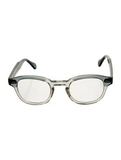 Pre-owned Moscot Round Eyeglasses In Blue