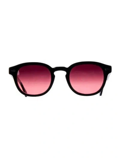 Pre-owned Moscot Round Gradient Sunglasses In Black