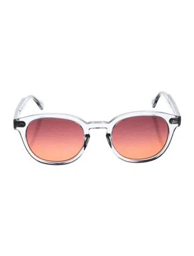 Pre-owned Moscot Round Gradient Sunglasses In Clear