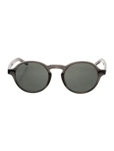 Pre-owned Moscot Round Tinted Sunglasses In Black