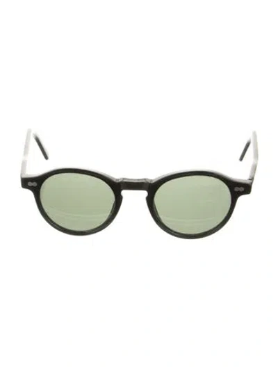 Pre-owned Moscot Round Tinted Sunglasses In Black