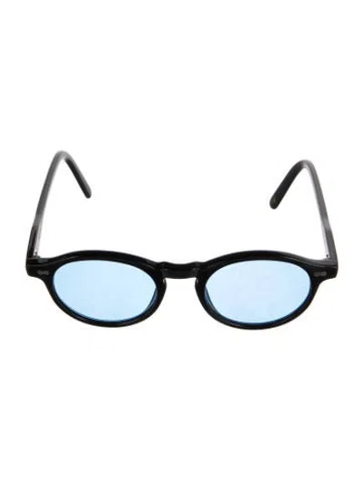 Pre-owned Moscot Round Tinted Sunglasses In Brown