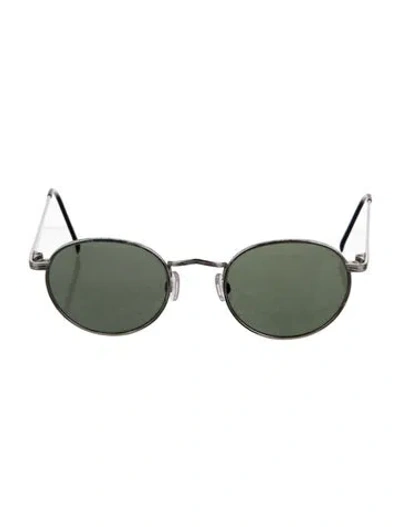 Pre-owned Moscot Round Tinted Sunglasses In Silver