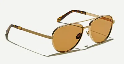 Moscot Shav Sun Sunglasses In Gold Amber In Multi