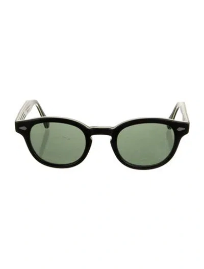 Pre-owned Moscot Wayfarer Tinted Sunglasses In Black