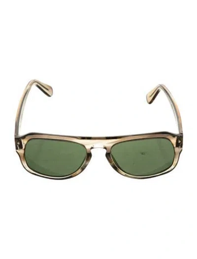 Pre-owned Moscot Wayfarer Tinted Sunglasses In Brown