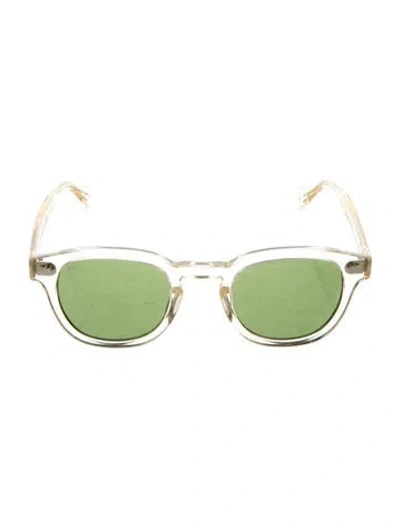 Pre-owned Moscot Wayfarer Tinted Sunglasses In Clear