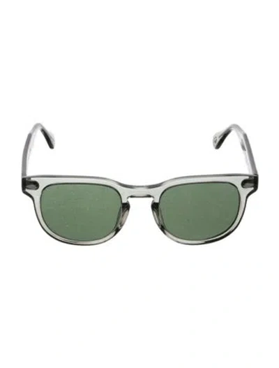 Pre-owned Moscot Wayfarer Tinted Sunglasses In Green