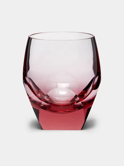 Moser Bar Hand-blown Crystal Whiskey Glasses (set Of 2)  Abask Gift Set In Red