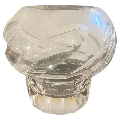 Pre-owned Moser Beautiful Elegant Crystal Vase By  Stamped In Sand