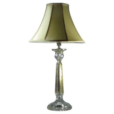 Pre-owned Moser Large  Gilt And Cut-glass Column Table Lamp, Early 20th Century In Transparent
