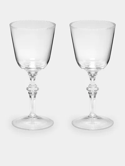 Moser Mozart Hand-blown Crystal White Wine Glass (set Of 2) In Transparent