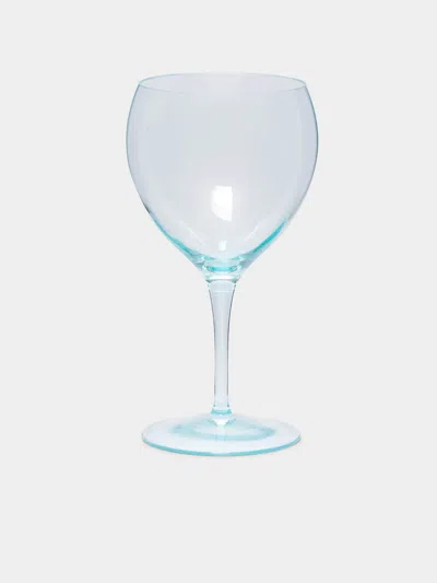 Moser Optic Hand-blown Crystal Red Wine Glasses (set Of 2) In Blue