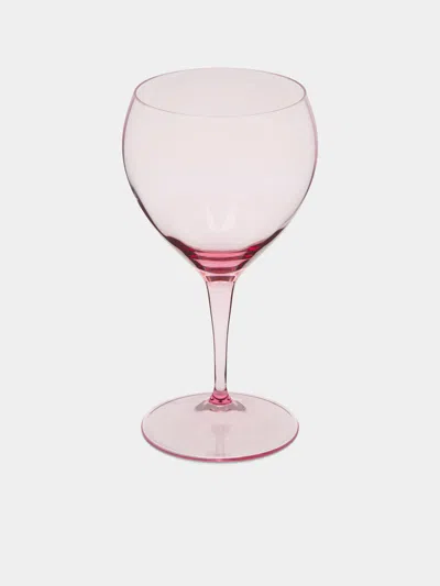 Moser Optic Hand-blown Crystal Red Wine Glasses (set Of 2)  Abask Gift Set In Pink