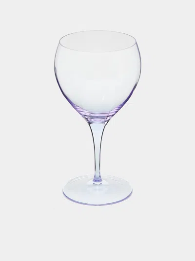 Moser Optic Hand-blown Crystal Red Wine Glasses (set Of 2)  Abask Gift Set In Purple