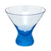 Moser Pebbles Stemless Martini Glass In Aquamarine