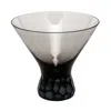 Moser Pebbles Stemless Martini Glass In Smoke