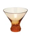 Moser Topaz Pebbles Stemless Martini Glass