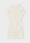 Moshi Moshi Mind Black Dotted Kaftan In White In White