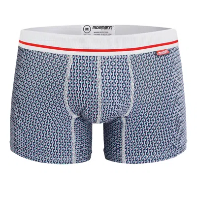 Mosmann Australia Mens Bamboo Trunk  - Blue Geo