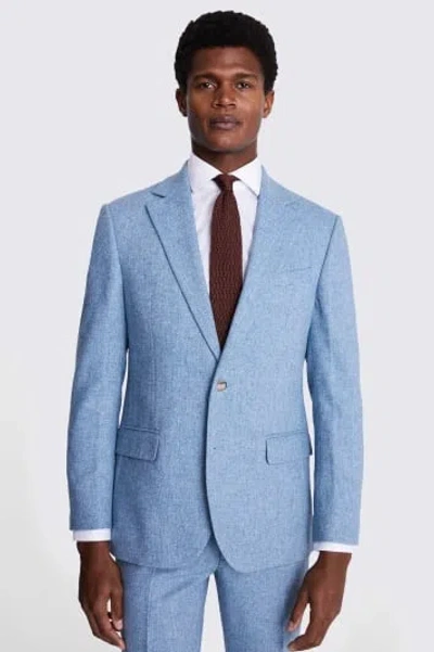 Moss Custom Made  Aqua Donegal Jacket In Blue