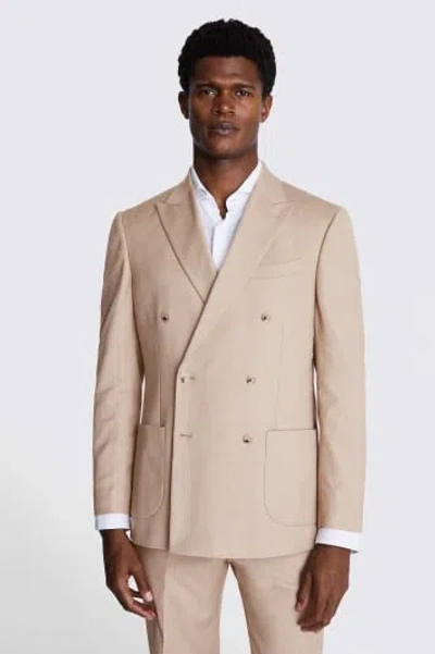 Moss Custom Made  Blonde Camel Suit In Beige