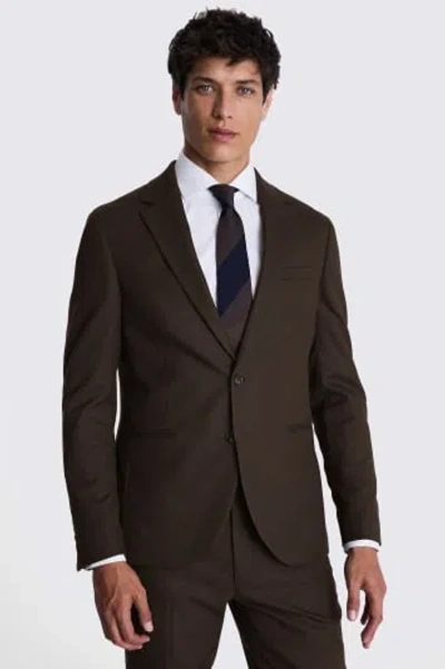Moss Custom Made  Brown Flannel Suit