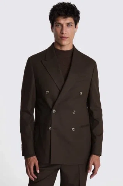 Moss Custom Made  Brown Flannel Suit