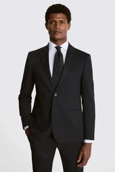 Moss Custom Made  Charcoal Stretch Suit In Grey