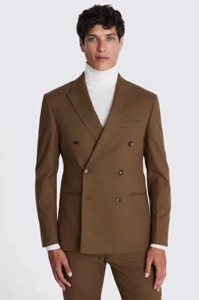 Moss Custom Made  Copper Flannel Suit In Brown