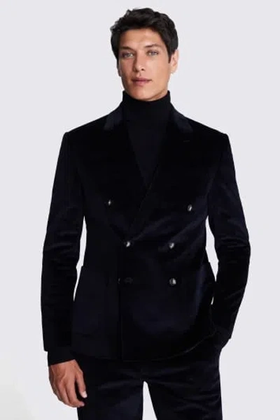 Moss Custom Made  Ink Corduroy Suit In Blue