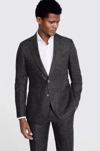 Moss Custom Made  Khaki Linen Suit In Green