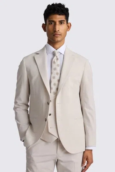 Moss Custom Made  Light Neutral Suit In Beige