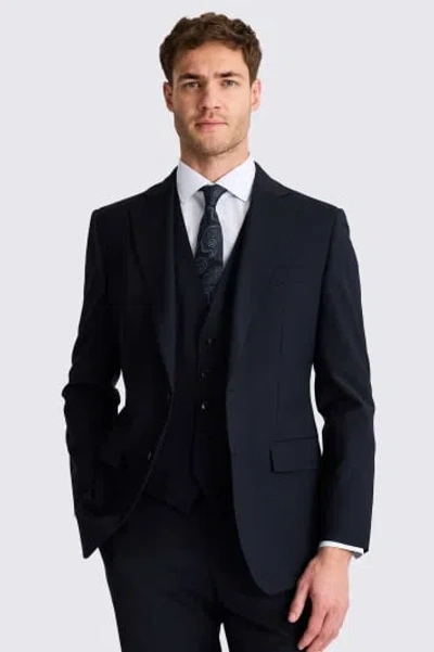 Moss Custom Made  Navy Performance Suit In Blue