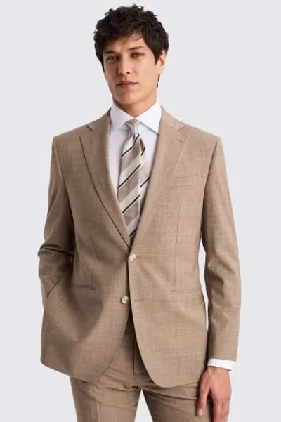 Moss Custom Made  Neutral Performance Suit In Beige