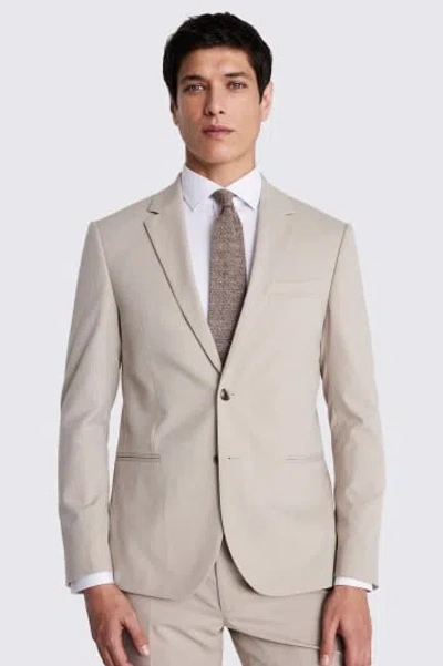 Moss Custom Made  Taupe Suit In Beige