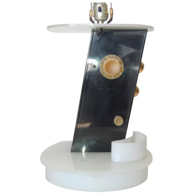 Pre-owned Moss Lamp Co. 1 Rare Midcentury Lucite Radio Table Lamp By Moss Lighting In Green