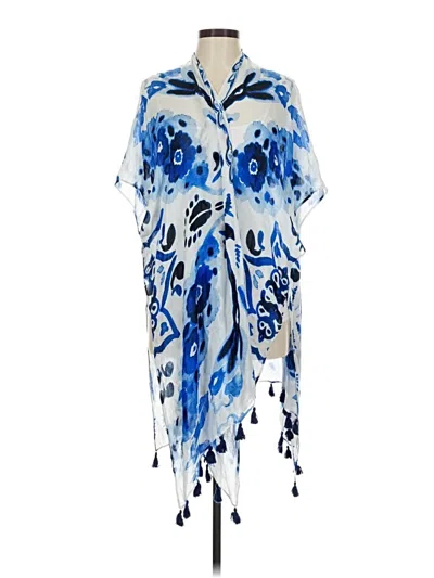 Pre-owned Moss Rose Kimono In Blue