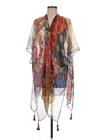 Pre-owned Moss Rose Kimono In Red
