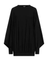 Mossi Woman Sweatshirt Black Size M Modal, Milk Protein Fiber, Cotton, Elastane In Black