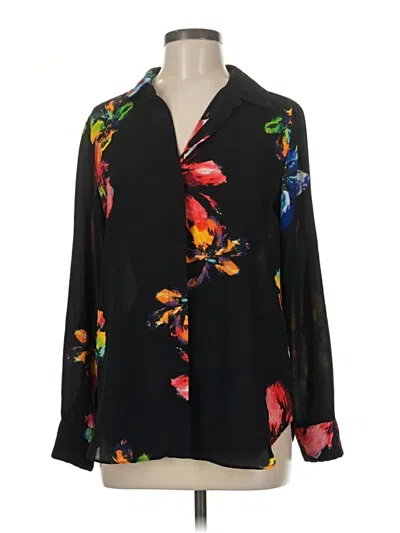 Pre-owned Mossimo 3/4 Sleeve Blouse In Black