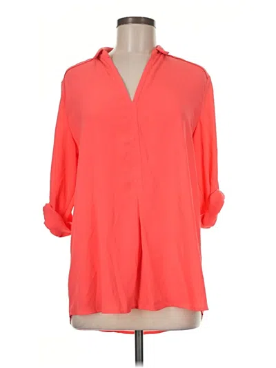 Pre-owned Mossimo 3/4 Sleeve Blouse In Orange