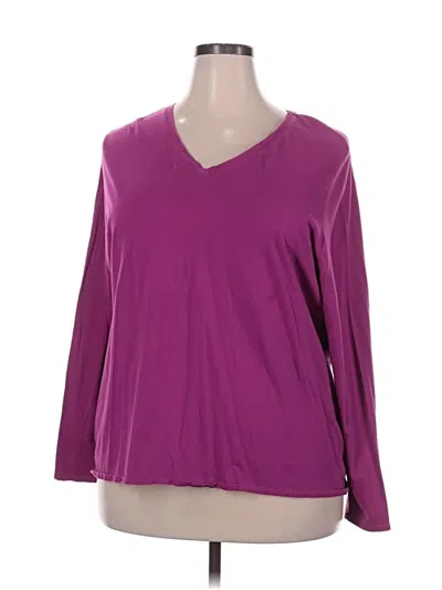 Pre-owned Mossimo 3/4 Sleeve T-shirt In Purple