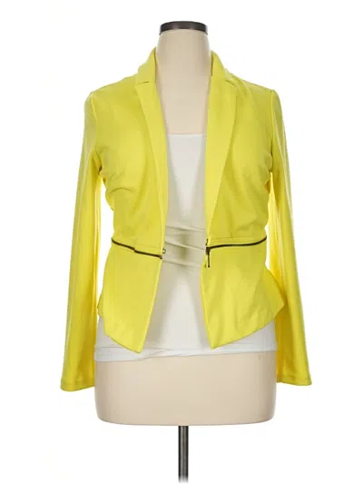 Pre-owned Mossimo Blazer Jacket In Yellow